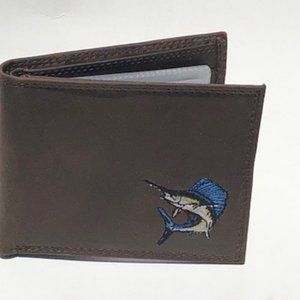 ZEP-PRO Leather Embroidered SAILFISH Wallet Bifold